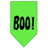 Boo! Screen Print Bandana Lime Green Small