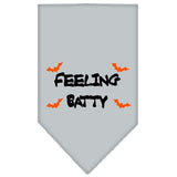 Feeling Batty Screen Print Bandana Grey Large