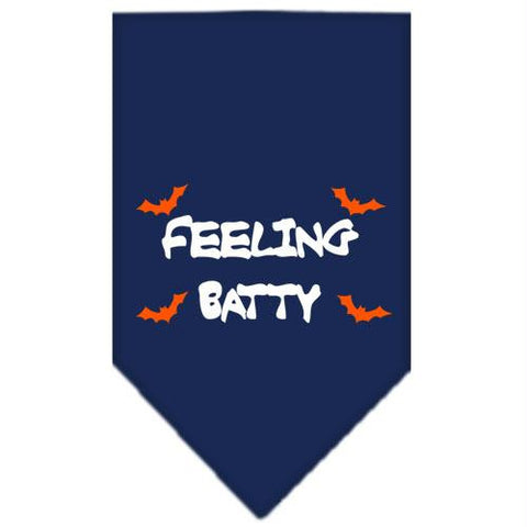 Feeling Batty Screen Print Bandana Navy Blue large