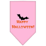 Happy Halloween Screen Print Bandana Light Pink Large