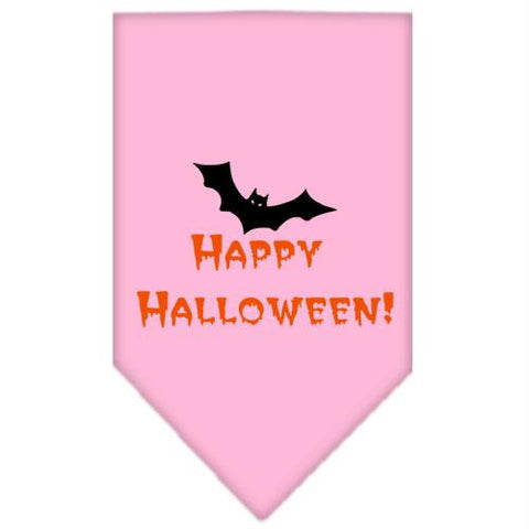 Happy Halloween Screen Print Bandana Light Pink Large