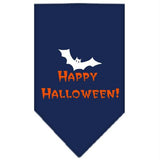 Happy Halloween Screen Print Bandana Navy Blue large