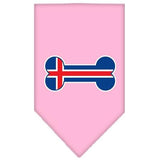 Bone Flag Iceland  Screen Print Bandana Light Pink Large