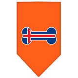 Bone Flag Iceland  Screen Print Bandana Orange Large