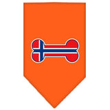 Bone Flag Norway  Screen Print Bandana Orange Large