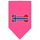 Bone Flag Norway  Screen Print Bandana Bright Pink Small