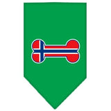 Bone Flag Norway  Screen Print Bandana Emerald Green Small