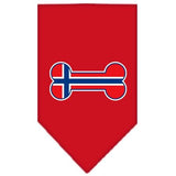 Bone Flag Norway  Screen Print Bandana Red Small