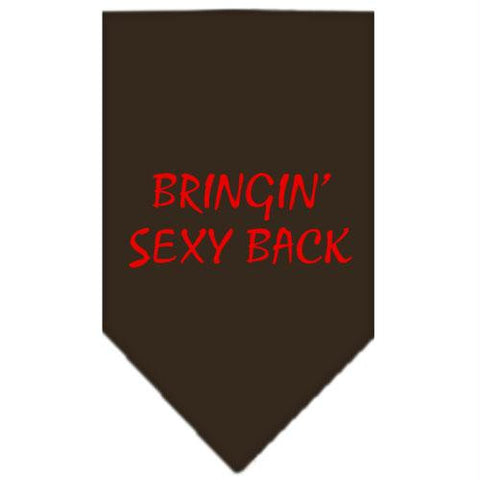 Bringin Sexy Back Screen Print Bandana Cocoa Large