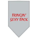 Bringin Sexy Back Screen Print Bandana Grey Large