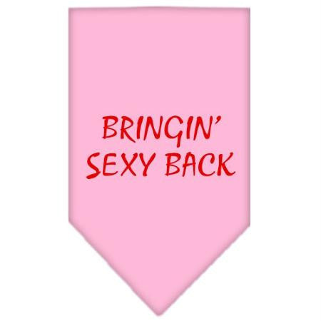 Bringin Sexy Back Screen Print Bandana Light Pink Large