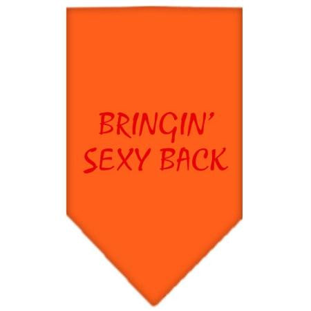 Bringin Sexy Back Screen Print Bandana Orange Small