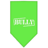 Bully Screen Print Bandana Lime Green Small