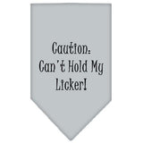 Can't Hold My Licker  Screen Print Bandana Grey Large