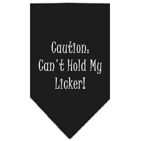 Can't Hold My Licker  Screen Print Bandana Black Small