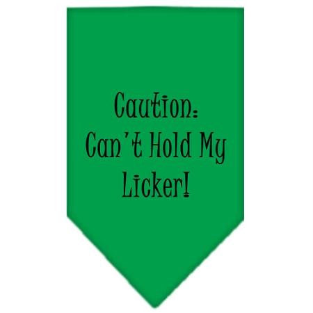 Can't Hold My Licker  Screen Print Bandana Emerald Green Small