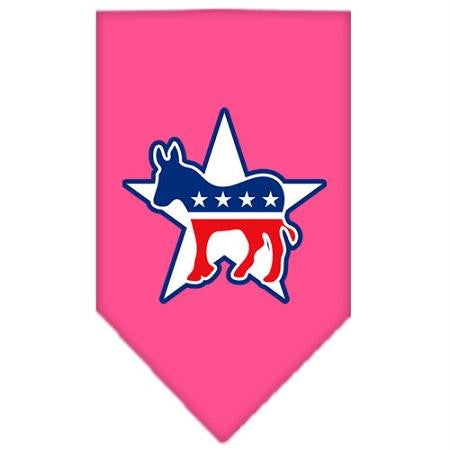 Democrat Screen Print Bandana Bright Pink Small