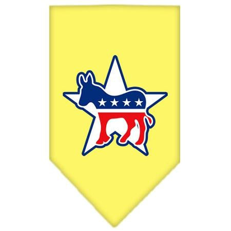 Democrat Screen Print Bandana Yellow Small