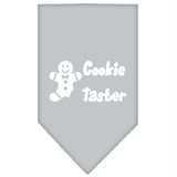 Cookie Taster Screen Print Bandana Grey Small