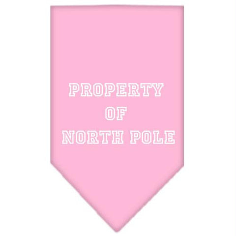 Property of North Pole Screen Print Bandana Light Pink Large