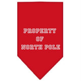 Property of North Pole Screen Print Bandana Red Large