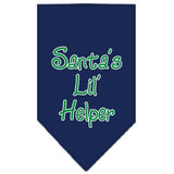 Santa Lil Helper Screen Print Bandana Navy Blue large