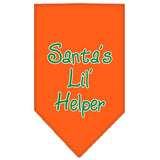 Santa Lil Helper Screen Print Bandana Orange Large