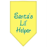 Santa Lil Helper Screen Print Bandana Yellow Small