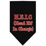 Head elf In Charge Screen Print Bandana Black Large