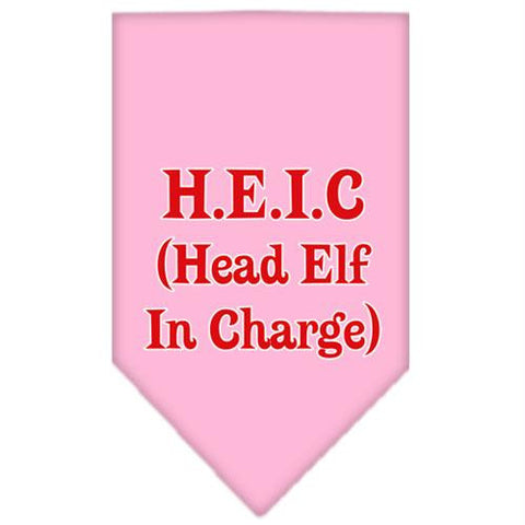 Head elf In Charge Screen Print Bandana Bright Pink Large