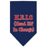 Head elf In Charge Screen Print Bandana Navy Blue large