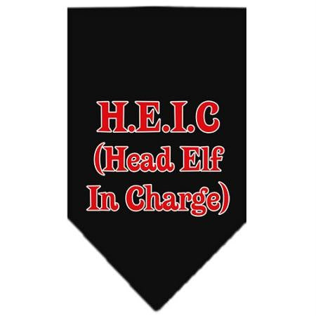 Head elf In Charge Screen Print Bandana Black Small