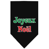 Joyeux Noel Screen Print Bandana Black Large