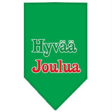 Hyvaa Joulua Screen Print Bandana Emerald Green Large