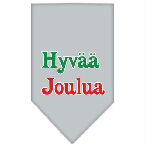 Hyvaa Joulua Screen Print Bandana Grey Large