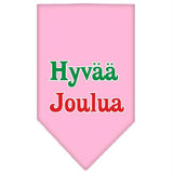 Hyvaa Joulua Screen Print Bandana Light Pink Large