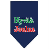 Hyvaa Joulua Screen Print Bandana Navy Blue large