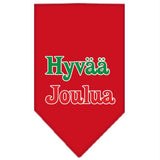 Hyvaa Joulua Screen Print Bandana Red Large