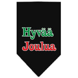 Hyvaa Joulua Screen Print Bandana Black Small