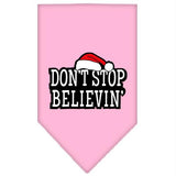 Dont Stop Believin Screen Print Bandana Light Pink Large