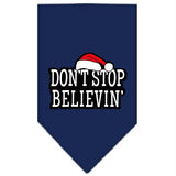 Dont Stop Believin Screen Print Bandana Navy Blue large