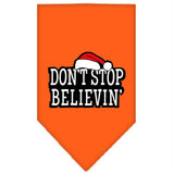 Dont Stop Believin Screen Print Bandana Orange Large