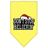 Dont Stop Believin Screen Print Bandana Yellow Large