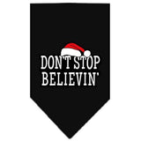 Dont Stop Believin Screen Print Bandana Black Small