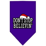 Dont Stop Believin Screen Print Bandana Purple Small