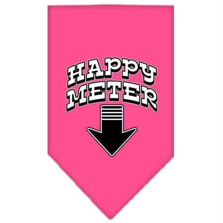 Happy Meter Screen Print Bandana Bright Pink Large