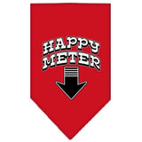 Happy Meter Screen Print Bandana Red Large