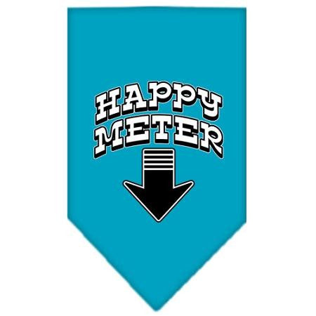 Happy Meter Screen Print Bandana Turquoise Large