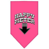 Happy Meter Screen Print Bandana Bright Pink Small