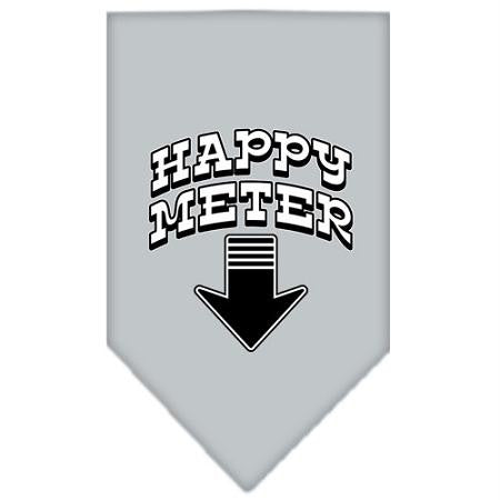 Happy Meter Screen Print Bandana Grey Small